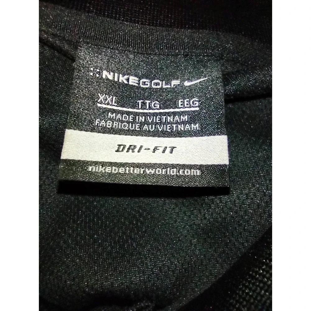 Nike Polo Shirt Men's XL Royal Heirs Logo Black Golf Athleisure  Short Sleeve